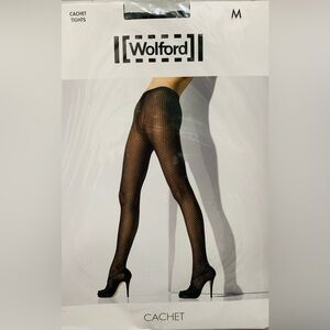 Wolford Cachet Black Fishnet Tights